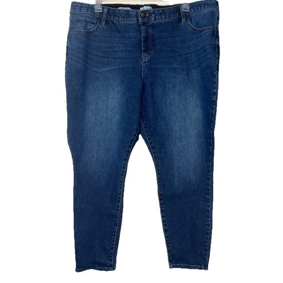 AVA & VIV Mid-rise Skinny Jeans Plus Sz 24 Medium Wash - Picture 1 of 8